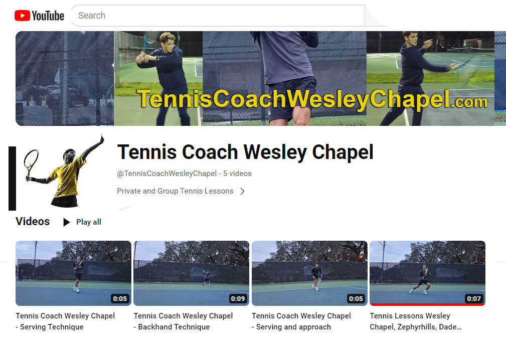 tennis coach wesley chapel youtube screenshot